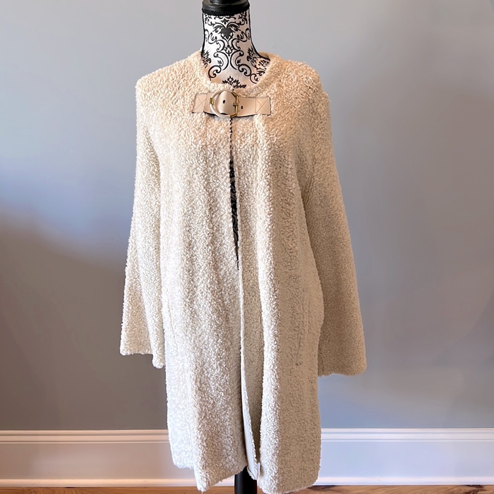 Tory Burch crème long sweater jacket